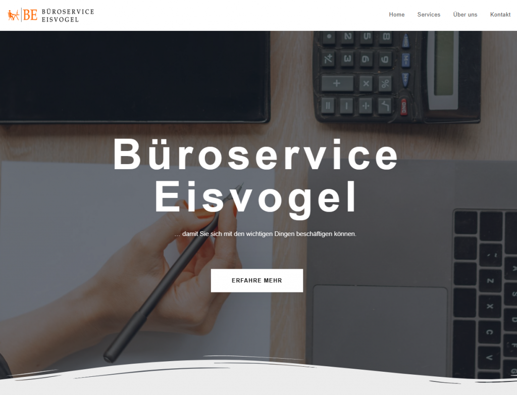 Webdesign Bönisch Regensburg Portfolio Büroservice Eisvogel